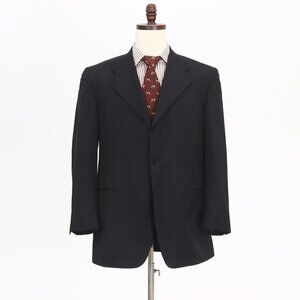 Bespoke 44R Black Striped 3-Button Sport Coat Blazer Jacket O600